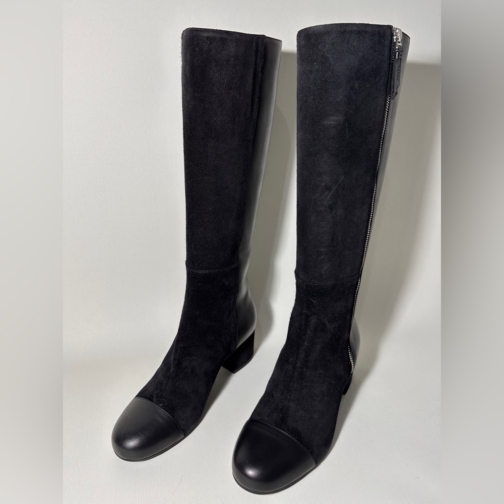 BALLY GRETCHEN.O BLACK CALF SUEDE BOOTS